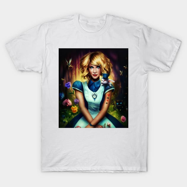 Alice in Wonderland T-Shirt by jojoesart